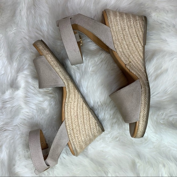 J. Crew Strappy Canvas Espadrille Wedges in Flax F2065 - Picture 7 of 13